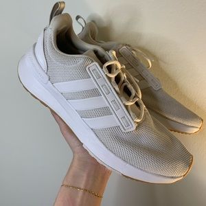 Adidas Cloudfoam White and Tan Sneakers | Size 9 men’s 10.5 women’s